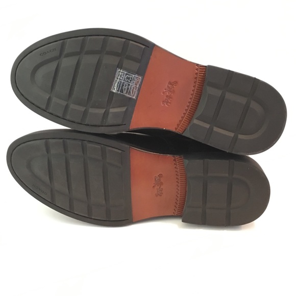 *NEW* Coach Bleecker Cap Toe Black Boots Mens 10D - Picture 5 of 7